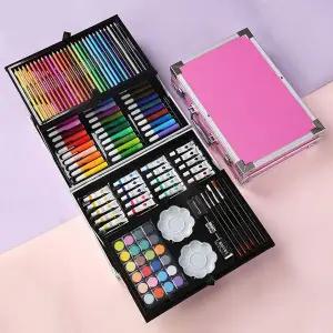 색연필세트 수채화 취미 145종 유닛키즈 (핑크) 컬리링 미술도구