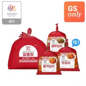 종가 알뜰맘 포기김치 5kg + 별미김치 3종(열무,총각,맛김치) 1택