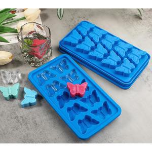 WEBAKE 나비 10칸 사탕 3D 아이스 몰드 비누 3개 초콜릿 제작용 몰드 모양 큐브 실리콘