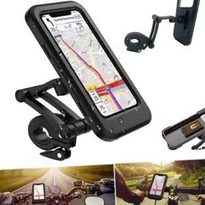 오토바이 핸드폰 거치대 라이딩 배달 스마트폰 자전거 핸드폰 거치대 핸들바 배달용 케이스 방수 자석