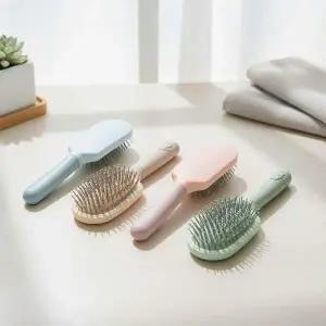 뿌리볼륨 살리는 헤어 롤브러시 파스텔 쿠션빗 두피 마사지