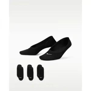 NIKE 나이키 에브리데이 라이트웨이트 여성 트레이닝 발목/덧신 양말(3켤레) - 블랙/화이트 - SX4863-010 2