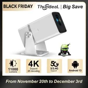 빔프로젝터 ThundeaL 4K 풀 HD 프로젝터 FHD TD80W 안드로이드 WiFi 3D 홈시어터 TD80 휴대용 빔 미니 비디