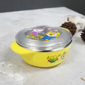 뽀로로 논슬립투명뚜껑스텐대접