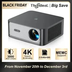 빔프로젝터 ThundeaL 3000Ansi 4K 풀 HD 프로젝터 TD98Pro 2G 32G 홈시어터 WiFi 안드로이드 휴대용 Samrt