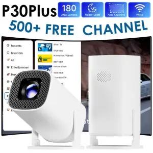 빔프로젝터 P30PLUS 스마트 미니 프로젝터 Coolita OS 500개 이상 채널 720P WiFi6 홈시어터 휴대용