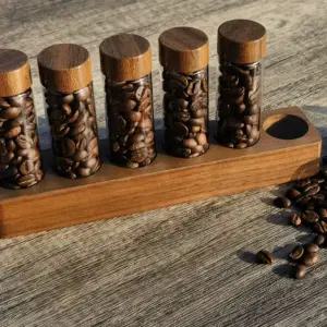 원두 유리보관용기 소분 콩정리 밀폐 밀봉 베이스 소형 저당통 차