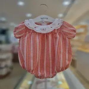 아가방 세이브존06 샤샤체크반팔바디수트 01T327958