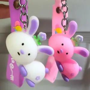 핸드폰고리 핑크 화이트 토끼 가방고리 순둥이 토끼열