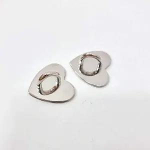 실버 2개입 핸드폰 고리 스트랩 부착형 하트 폰꾸미기