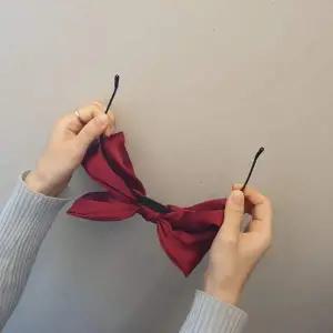 P1 헤어 스타일링 왕리본 머리띠 와인레드