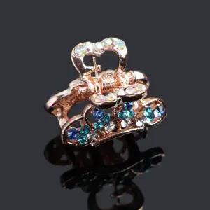 [에이치플러스몰]TBZ 화사한 큐빅 드림 헤어 집게핀 블루 포인트핀 집게삔