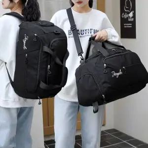 WL 여행 용 백 보스턴 백팩 헬스 옷 짐 가방 블랙 수련회가방 1박가방