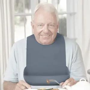 턱받이 성인용 성인 노인 방수 어르신 환자 실리콘 어른