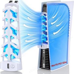 [호환품]소니호환 PS5 게임 콘솔 디지털 디스크 에디션용 냉각 선풍기 3 단 저소음 쿨러 팬 액세서리용 USB