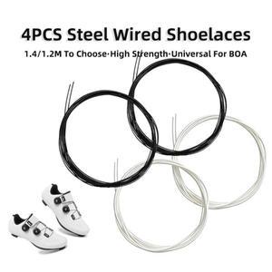 [호환품]4PCS 고강도 강철 와이어 신발끈 범용 1.4/1 미터 사이클링 클리트 BOA용 소프트 하이킹