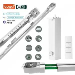전동커튼 투야 와이파이 전동 자동 커튼 모터 트랙 레일 스마트 홈용 앨리스 알렉사 구글 어시스턴트