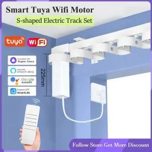 전동커튼 투야 WiFi 스마트 커튼 모터 S 웨이브 리플 폴드 전동 트랙 코니스 레일 구글 알렉사 앨리스 호환