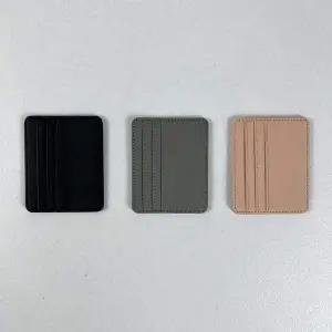 WL 남자 여자 가죽 카드 지갑 명함 케이스