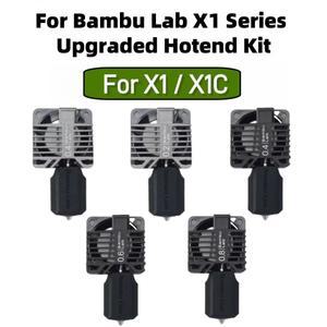 [호환품]Bambu lab 3D 프린터 X1 시리즈용 0.2mm 스테인리스 0.4/0.6/0.8mm 경화강 노즐 메탈 풀 핫엔드 냉