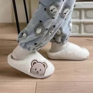 겨울 털실내화 곰돌이 거실화 털슬리퍼 사무실 슬리퍼_24919852