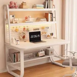 철제 책장 타공판책상 랙 책꽂이 다용도 보드 학생 공부 선반 세트