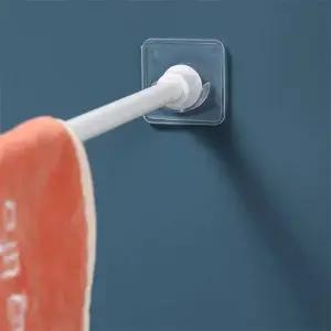 압축봉홀더 압축봉 고정 붙이는 커튼 레일 6 조각 가정용 폴 지지대 스티커 네일 프리 막대 홀더 크로스 바