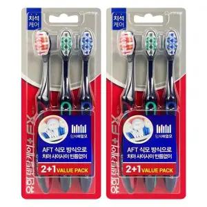 [RIZPICK]유한덴탈케어 FX 입체배열모 치석케어 칫솔 2+1개입 X 2개