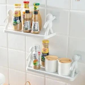 EAS 무타공 벽걸이 심플 욕실 주방 선반