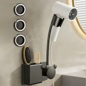 모두 무타공 드라이기 거치대 욕실 보관 걸이 홀더 정리대