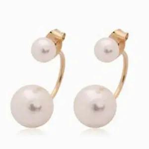 [하프클럽/]진주 클러치 왕진주 포인트 모던 귀걸이(5개묶음)