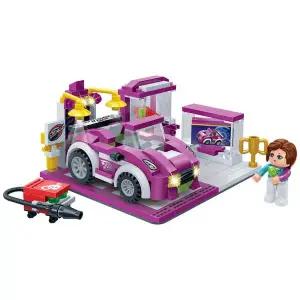 반바오 WJA089H8 작동조립블록 레이싱카 자동차 전시장 만들기