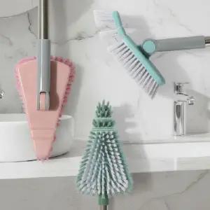 욕실 청소솔 화장실 변기 세척 브러쉬 타일 틈새 솔 세정 도구 긴 손잡이형