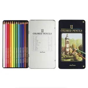 문화 DEQ720F6 12색 고급 색연필 틴 문화색연필세트 MUNHWA 고