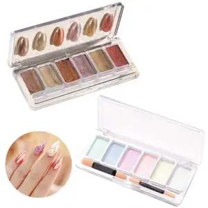 [골드스마일]네일아트 6색 오로라 매직 미러 파우더 3종