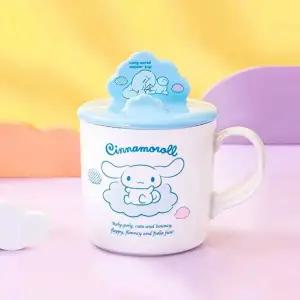 산리오 시나모롤 뚜껑 거치대 머그컵 400ml-WE4B21C