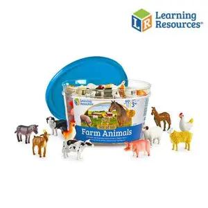 러닝리소스 DJT976H2 농장 동물 수세기 숫자놀이 장난감 피규어