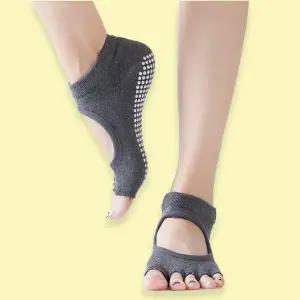 필라테스양말 요가 삭스 필라테스 논슬립 발가락없는 양말 진그레이