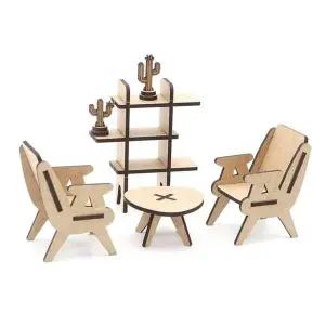 3D나무퍼즐 HQT532K7 재미난 미니가구2 4종 형조립 만들기