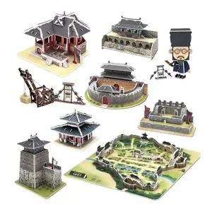 3D입체퍼즐 VKQ421V7 수원화성 유명건축물 9종 형 만들기