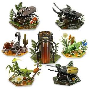 3D입체퍼즐 QMD801C2 곤충박물관 곤충 7종 형 만들기