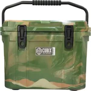 큐빅스 아웃도어 - 쿼드라엑스 20 QT 로토몰딩 쿨러 5일 얼음 보관 컵 홀더가 있는 휴대용 하드 스 박스