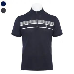 [리빌모아]남자 여름 바람이 솔솔 메쉬 하프 집업 반팔 티셔츠 SE-L-TS-272-네이비