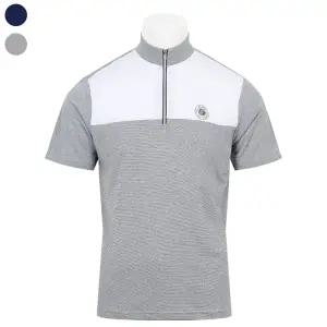 [리빌모아]남자 여름 바람이 솔솔 통하는 메쉬 하프 집업 반팔 티셔츠 SE-L-TS-285-그레이