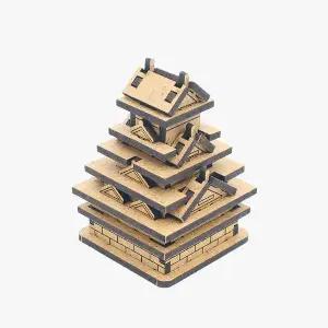 3D나무퍼즐 WPQ317N0 오사카성 유명건축물 형 만들기
