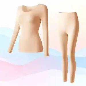 [에이치플러스몰]WL 슬림 보온 내복 세트 프리사이즈 블랙 스킨 내의