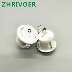 5pcs Kcd1-105 직경 작은 라운드 보트 로커 스위치 블랙 미니 라운드 블랙 화이트 레드 2pin 3pin 스위치 O