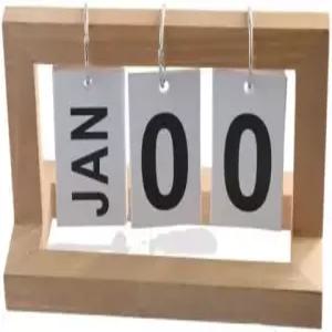 나무로 서 있는 달력 크리에이티브 심플 턴 캘린더 월간 데일리 책상 뒤집기 데스크탑 장식 사무용품