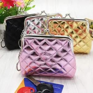 [에이치플러스몰]WL (별별창고) 똑딱이 반짝 동전지갑 코인 케이스 가죽 미니