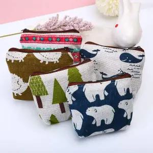 [에이치플러스몰]WL 빈티지 린넨 동전지갑